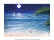 Moonlit Palms - Art Print by Dan Mackin | Movie Poster Prints from Posterazzi