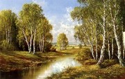 Birches In Springtime - Art Print by H. Buchner | Movie Poster Prints from Posterazzi