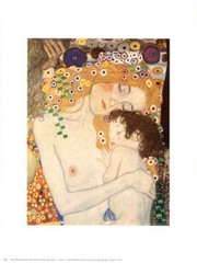 "Three Ages of Woman - Mother and Child, c.1905 (detail, gold foil)" - Art Print by Gustav Klimt | Movie Poster Prints from Posterazzi
