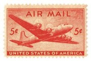 Air Mail Stamp - 5C - Art Print by  US Postage | Movie Poster Prints from Posterazzi
