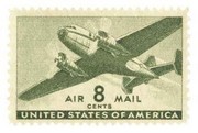 Air Mail Stamp - 8C - Art Print by  US Postage | Movie Poster Prints from Posterazzi