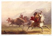 Bison Hunt - Art Print by Alfred J. Miller | Movie Poster Prints from Posterazzi