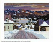 A Mountain Village - Art Print by Jean - Paul La Pointe | Movie Poster Prints from Posterazzi