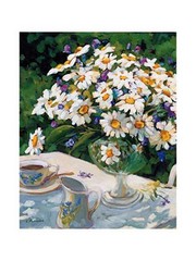 Breakfasting with Daisies - Art Print by Liliane Fournier | Movie Poster Prints from Posterazzi