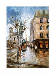 "Buade Street, Quebec" - Art Print by Ginette Racette | Movie Poster Prints from Posterazzi