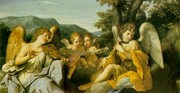 M. Franceschini - Angels playing music Size 39x20 - Art Print by M. Franceschini | Movie Poster Prints from Posterazzi