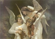 Angels Playing Violin - Art Print by William Adolphe Bouguereau | Movie Poster Prints from Posterazzi