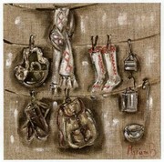 Etandages Et Chaussettes - Art Print by Myriam Berthoud | Movie Poster Prints from Posterazzi