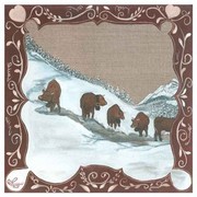 5 vaches dans la neige - Art Print by Nathalie Renzacci | Movie Poster Prints from Posterazzi