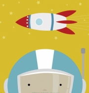 Peek-A-Boo Astronaut - Art Print by Yuko Lau | Poster Prints from Posterazzi