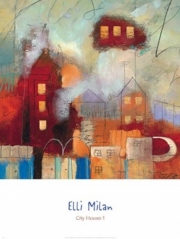 City Houses I - Art Print by Elli Milan | Movie Poster Prints from Posterazzi