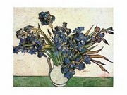 "Irises in Vase, c.1890" - Art Print by Vincent Van Gogh | Movie Poster Prints from Posterazzi