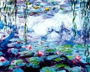 "Water Lilies and Willow Branches, c.1917" - Art Print by Claude Monet | Movie Poster Prints from Posterazzi