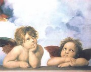 "The Cherubim Putti Angels of The Sistine Madonna, c.1514" - Art Print by  Raphael | Movie Poster Prints from Posterazzi