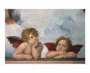 "The Cherubim Putti Angels of The Sistine Madonna, c.1514" - Art Print by  Raphael | Movie Poster Prints from Posterazzi