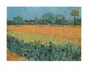 "View of Arles with Irises in the Foreground, c.1888" - Art Print by Vincent Van Gogh | Movie Poster Prints from Posterazzi