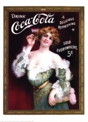 Coca-Cola Lady in Green Dress - Art Print by  Coca-cola | Movie Poster Prints from Posterazzi