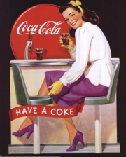 Coca-Cola Lady in Purple - Art Print | Movie Poster Prints from Posterazzi