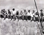 "Lunchtime Atop a Skyscraper, c.1932" - Art Print by Charles C. Ebbets | Movie Poster Prints from Posterazzi