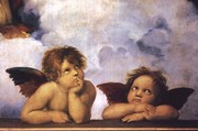 "The Cherubim Putti Angels of The Sistine Madonna, c.1514" - Art Print by  Raphael | Movie Poster Prints from Posterazzi