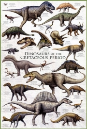 Dinosaurs - Cretaceous Period - Art Print by Anonymous Anonymous | Movie Poster Prints from Posterazzi