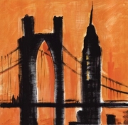 Amber Cityscape - Art Print by Paul Brent | Movie Poster Prints from Posterazzi