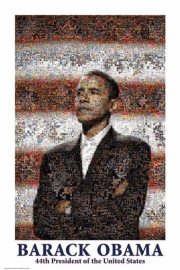 Obama Mosaic - Art Print by Dana McCullough | Movie Poster Prints from Posterazzi