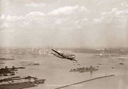 "Boeing Stratocruiser, New York Harbor, 1" - Art Print by Clyde Sunderland | Movie Poster Prints from Posterazzi