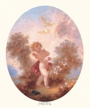 Cupid Between Roses - Art Print by Jean-Honore Fragonard | Movie Poster Prints from Posterazzi