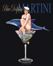 Blue Dolphin Martini - Art Print by Ralph Burch | Movie Poster Prints from Posterazzi