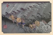 A Sudden Shower at Shono - Art Print by Ichiryusai Hiroshige | Movie Poster Prints from Posterazzi