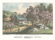 American Homestead Spring - Art Print by  Currier and Ives | Movie Poster Prints from Posterazzi