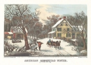 American Homestead Winter - Art Print by  Currier and Ives | Movie Poster Prints from Posterazzi