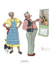 New Year Look - Art Print by Norman Rockwell | Movie Poster Prints from Posterazzi