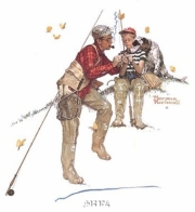 Trout Dinner - Art Print by Norman Rockwell | Movie Poster Prints from Posterazzi