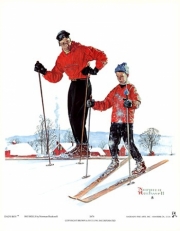 Ski Skills - Art Print by Norman Rockwell | Movie Poster Prints from Posterazzi