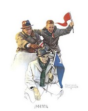Cheering the Champs - Art Print by Norman Rockwell | Movie Poster Prints from Posterazzi