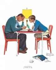 A Tough One - Art Print by Norman Rockwell | Movie Poster Prints from Posterazzi