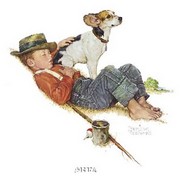 Adventurers Between Adventures - Art Print by Norman Rockwell | Movie Poster Prints from Posterazzi