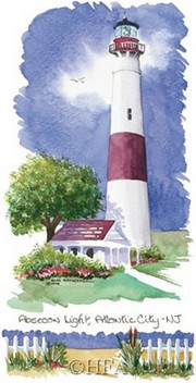 Absecon Light Lighthouse - Art Print by Kim Attwooll | Movie Poster Prints from Posterazzi