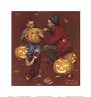 Ghostly Gourds - Art Print by Norman Rockwell | Movie Poster Prints from Posterazzi