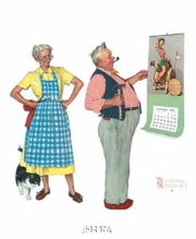 New Year Look - Art Print by Norman Rockwell | Movie Poster Prints from Posterazzi