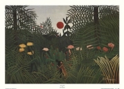 Jungle Sunset - Art Print by Henri Rousseau | Movie Poster Prints from Posterazzi
