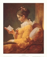 A Young Girl Reading - Art Print by Jean-Honore Fragonard | Movie Poster Prints from Posterazzi