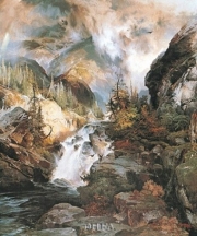 Children of the Mountain - Art Print by Thomas Moran | Movie Poster Prints from Posterazzi