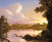 Scene on Catskill Creek - Art Print by Frederic Edwin Church | Movie Poster Prints from Posterazzi