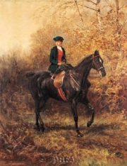 Girl Riding Side-Saddle - Art Print by Heywood Hardy | Movie Poster Prints from Posterazzi