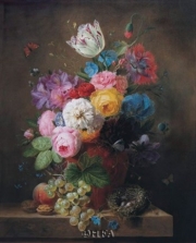 A Rich Still Life of Roses - Art Print by Arnoldus Bloemers | Movie Poster Prints from Posterazzi