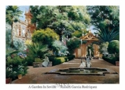 A Garden in Seville - Art Print by Manuel Rodriguez | Movie Poster Prints from Posterazzi