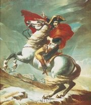 Bonaparte at Mont St. Bernard - Art Print by Jacques-Louis David | Movie Poster Prints from Posterazzi